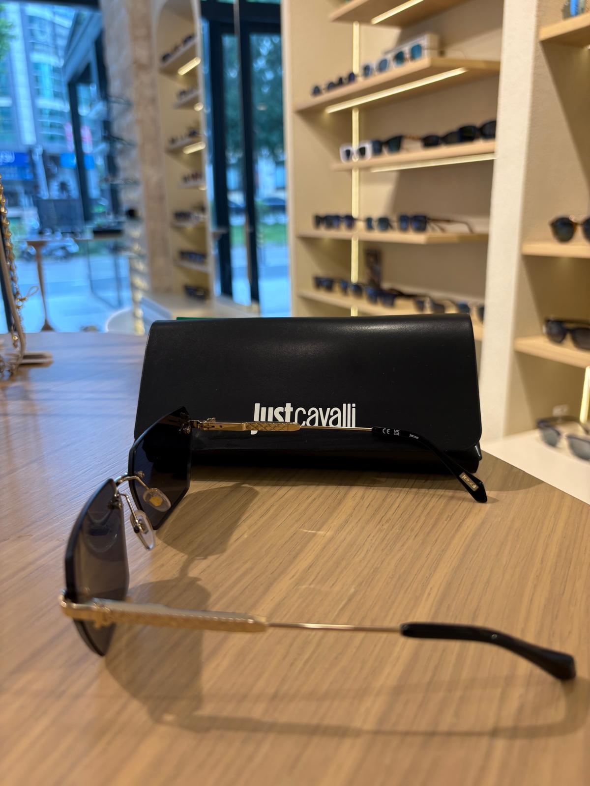 Just Cavalli SJC100 0300 – Geometrik Metal Güneş Gözlüğü