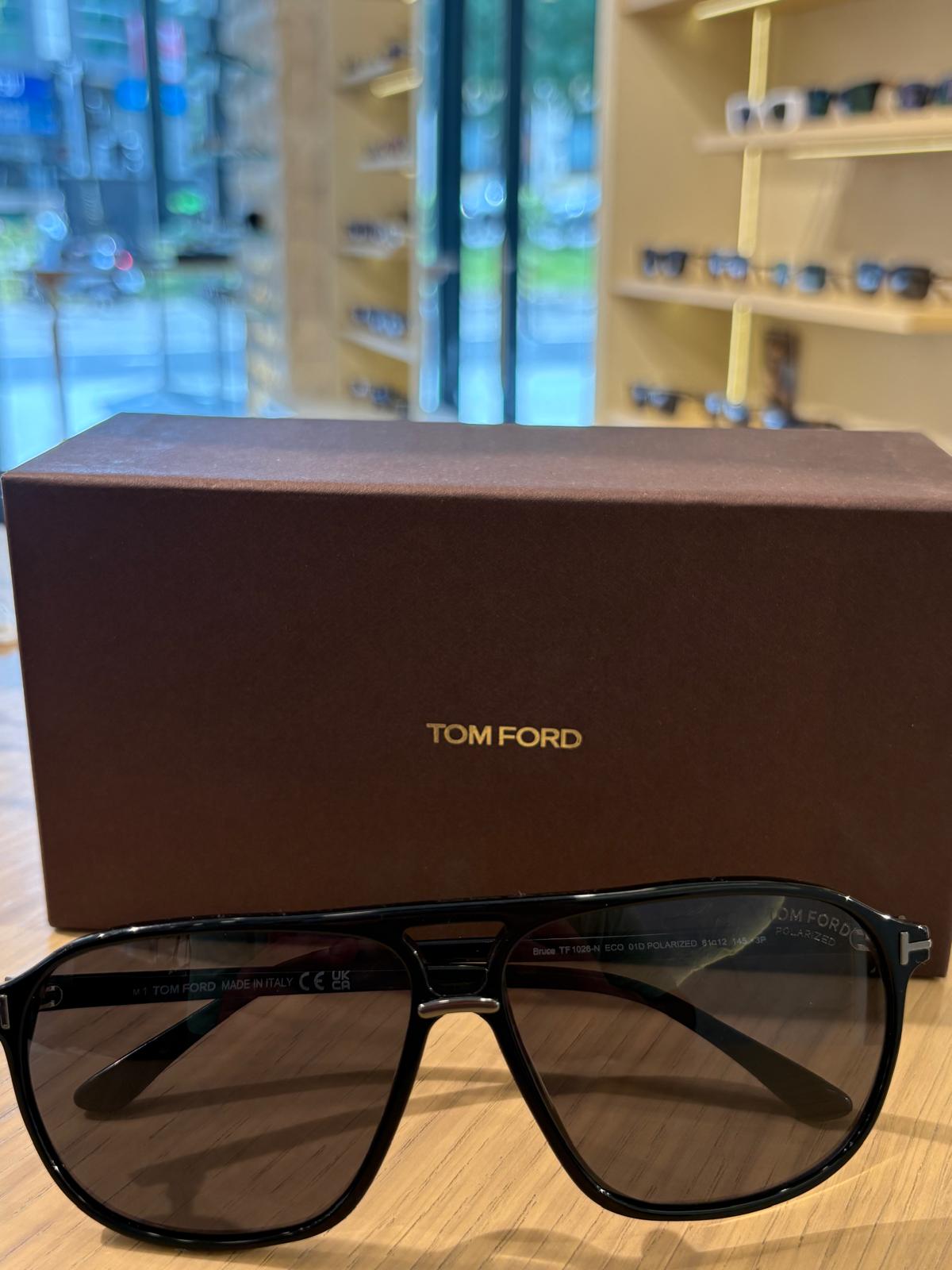 Tom Ford Bruce TF1026-N ECO 01D – Polarize Aviator Güneş Gözlüğü | Pelin Canlı Optik